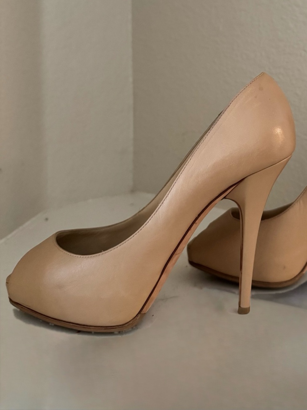 Jimmy Choo platform nude heels